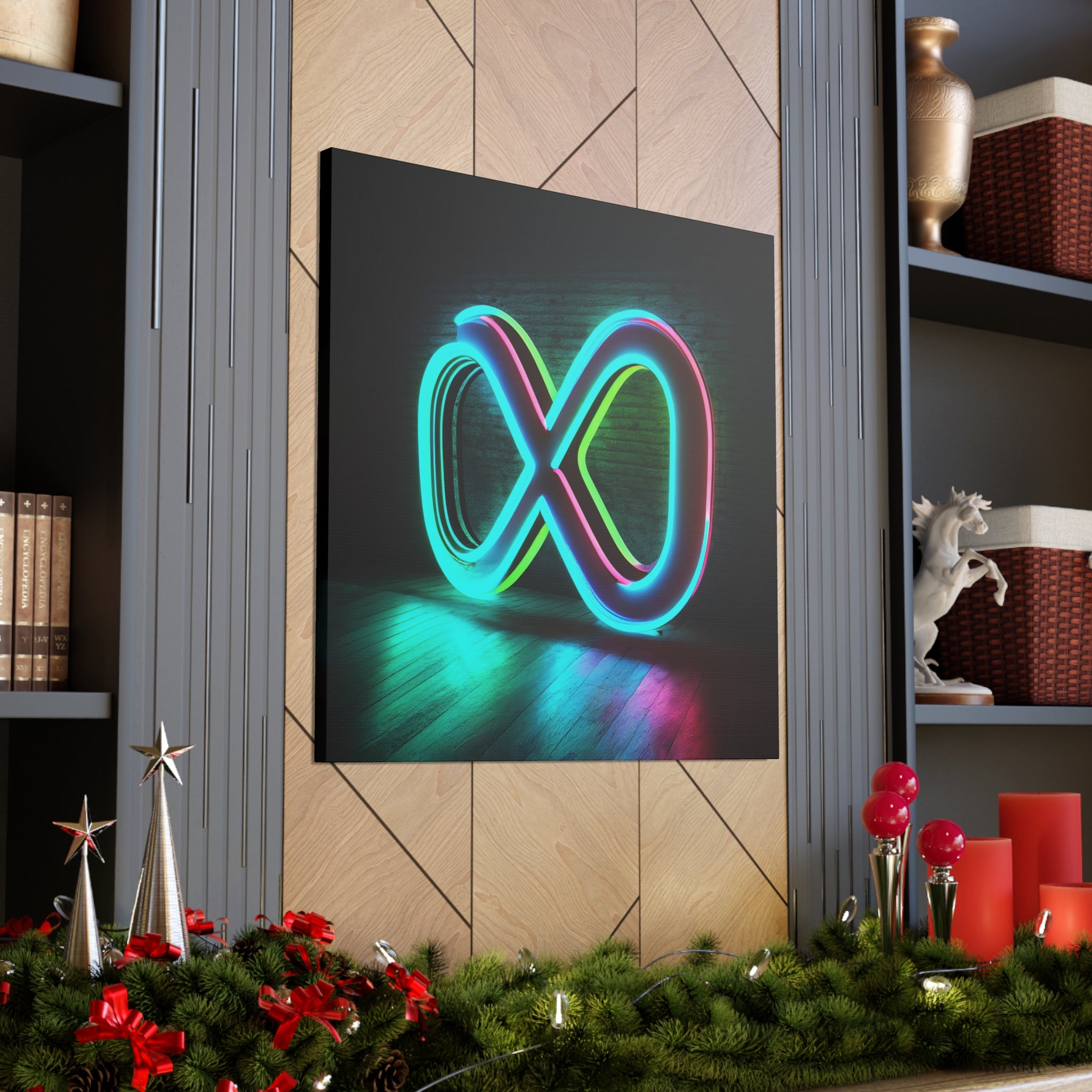 Electric Neon Infinity Dream – high-energy neon artwork perfect for modern interiors.