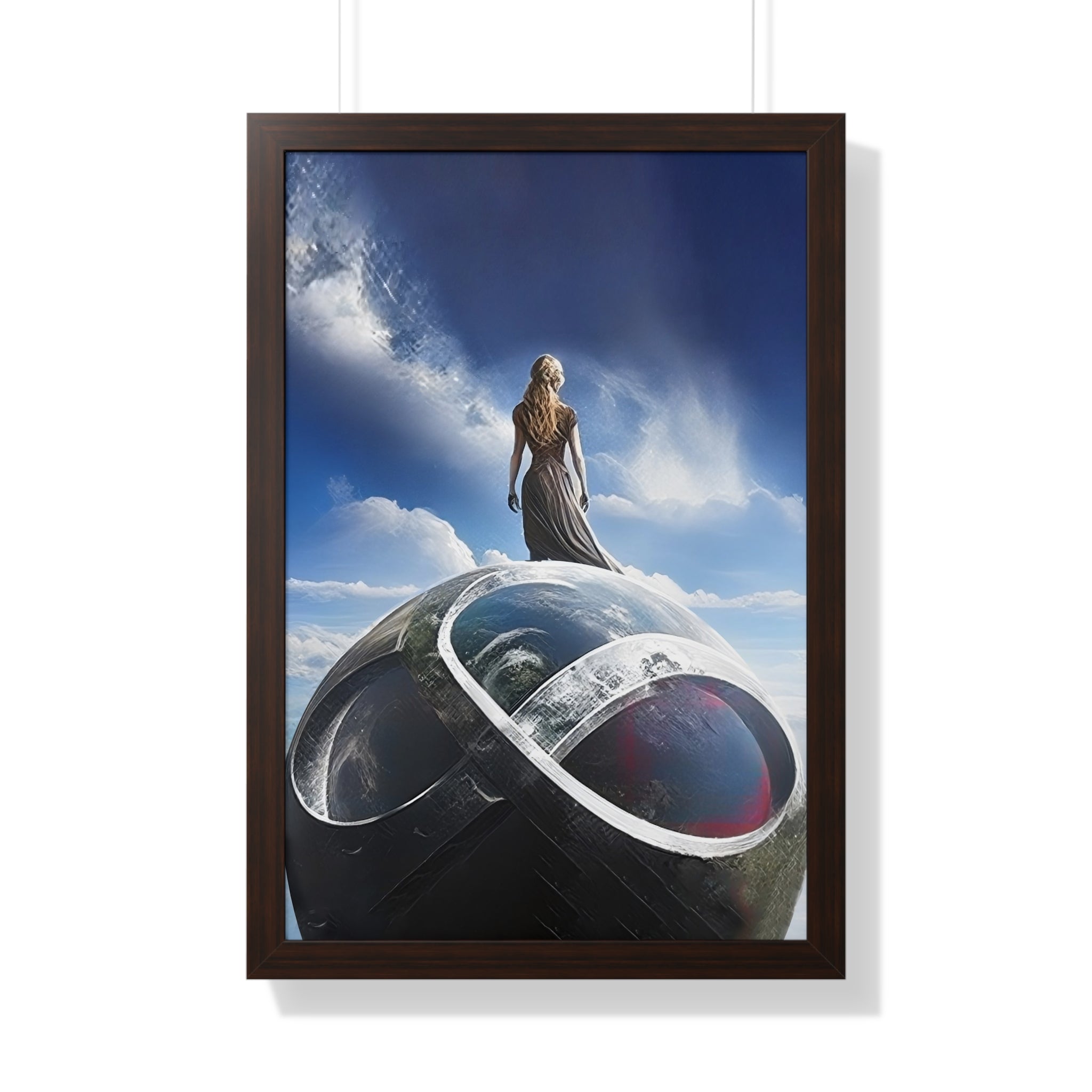 Skyward Infinity – Surreal Vertical Infinity Symbol Poster