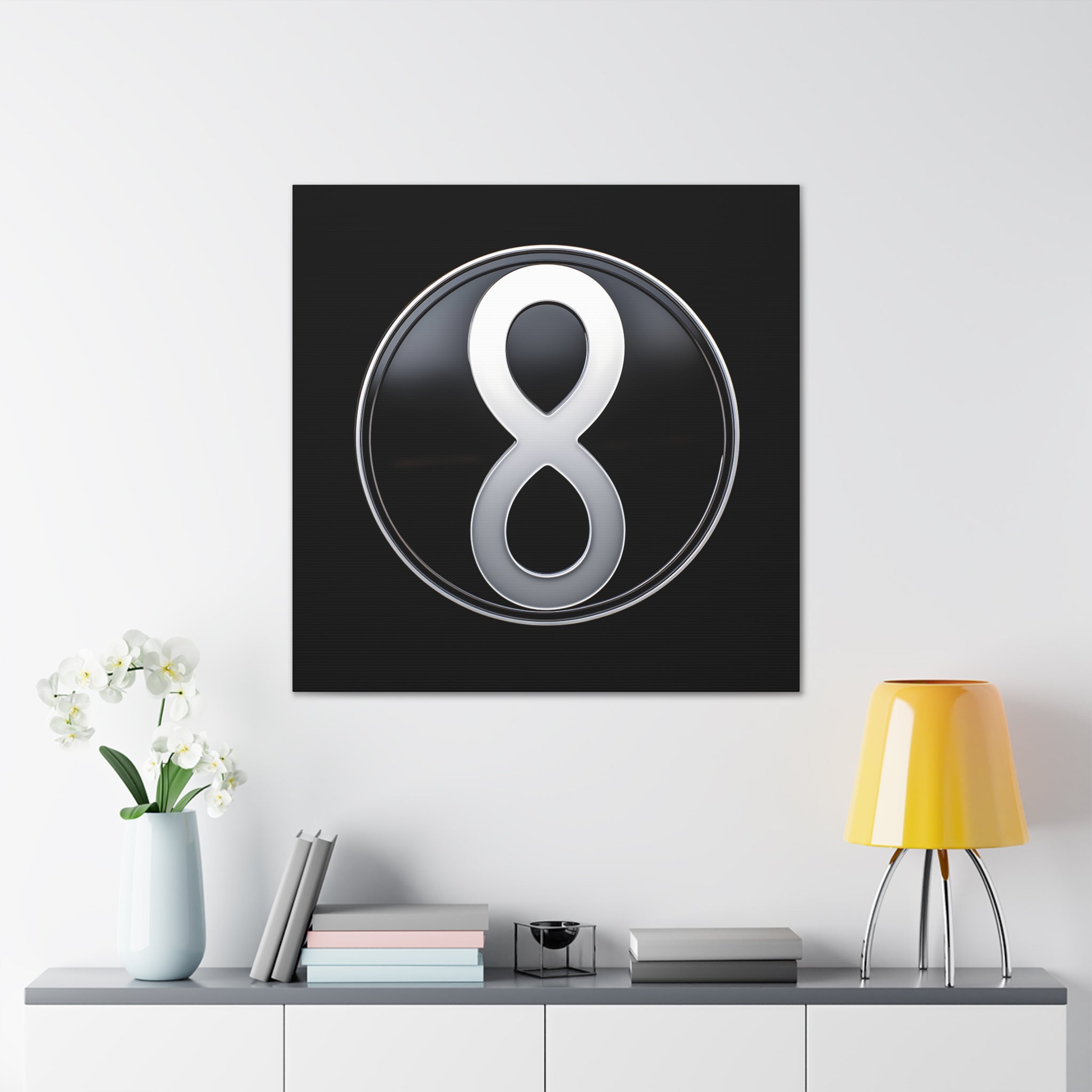 Infinity Symbol 8 Canvas Wall Art - Minimalistic Modern Art | Free Shipping