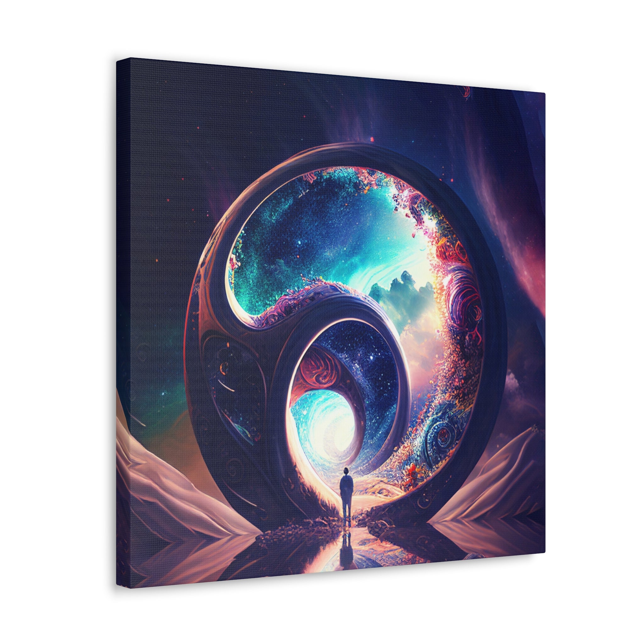 Modern infinity art canvas titled Infinite Dreamscape featuring dynamic design.