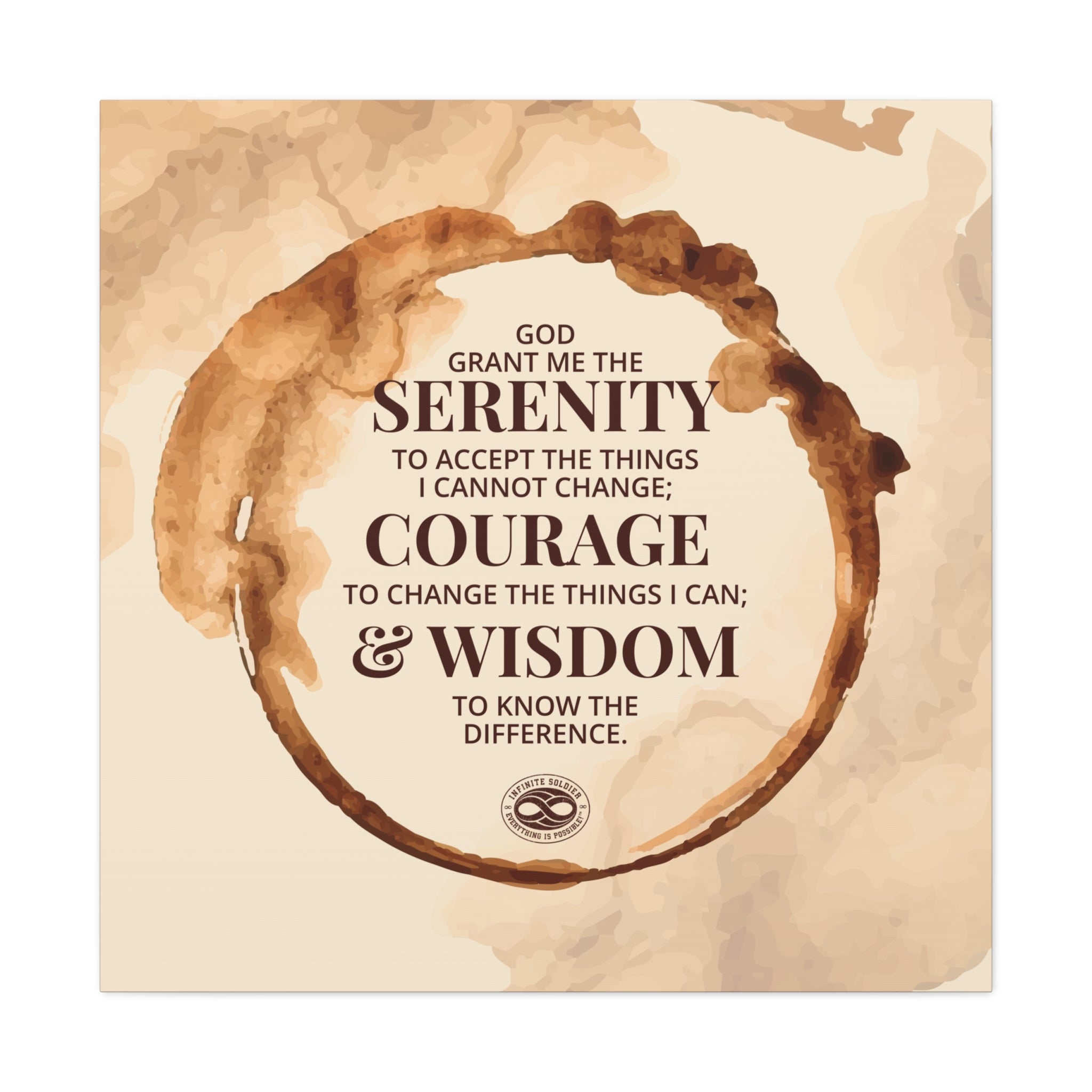 Serenity Prayer Canvas Art - Inspiring Infinite Possibilities | Infinite Soldier