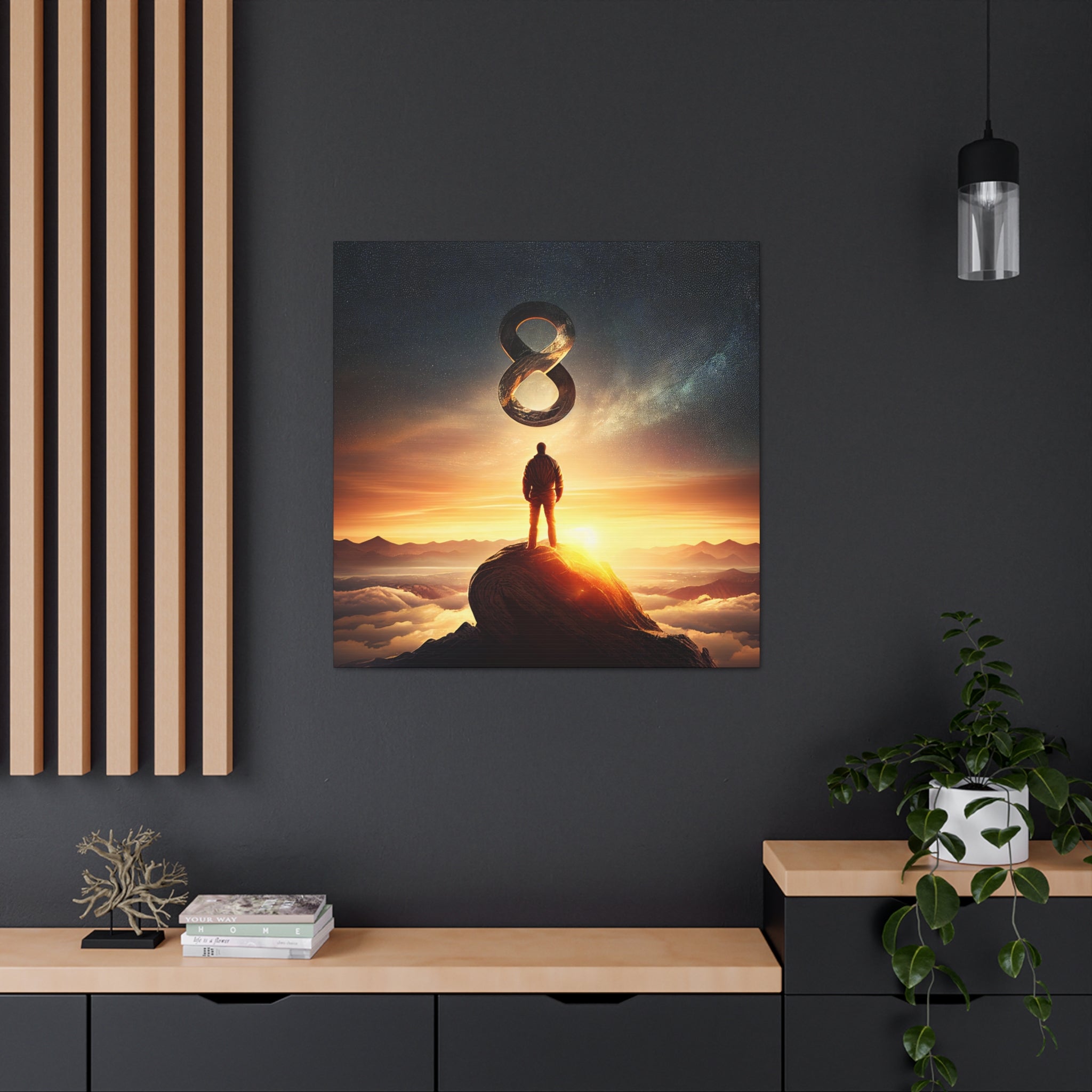 The Infinite Ascent – Surreal Infinity Symbol Mounted Canvas Poster