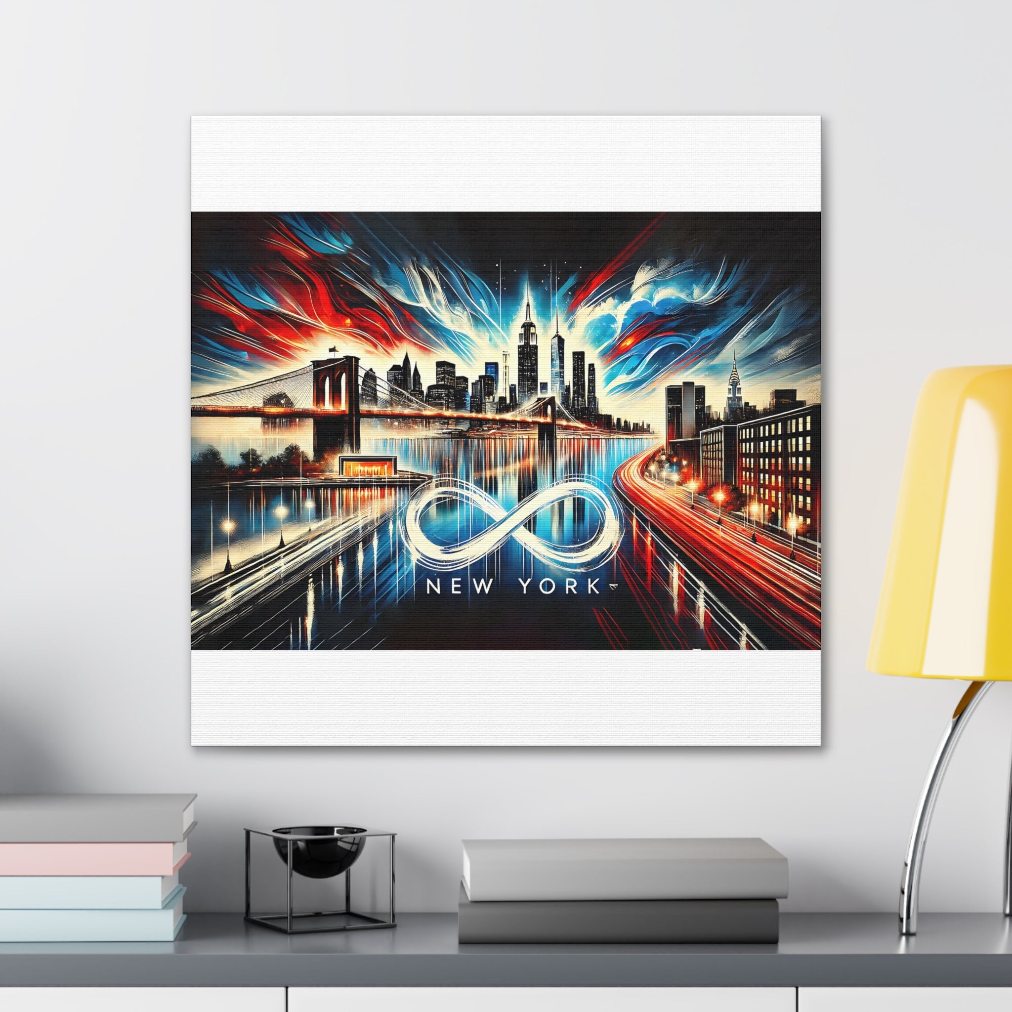 Infinite New York – Vibrant Skyline Canvas Art | Cityscape Decor