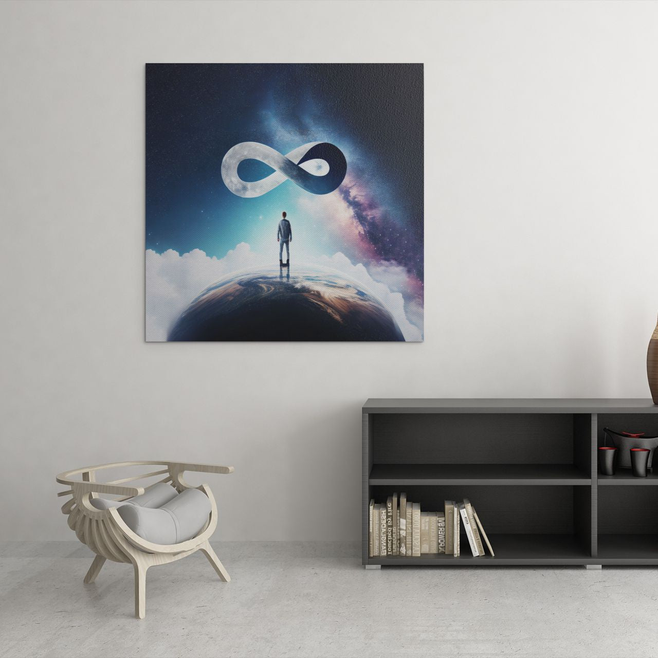 Beyond the Infinite Horizon – surreal cosmic wall art for dreamers and explorers.