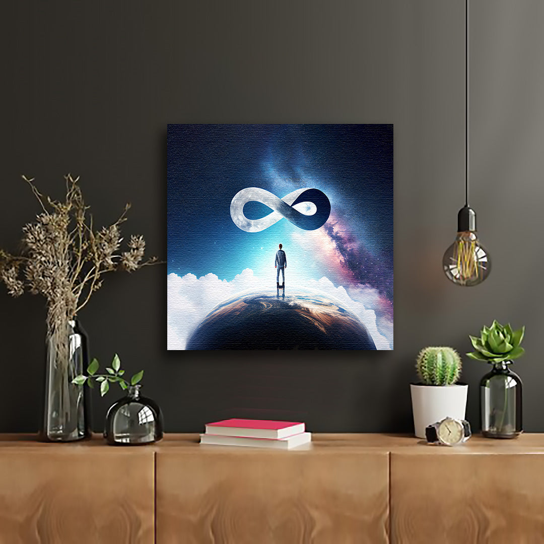 Surreal celestial infinity print capturing the essence of limitless possibilities