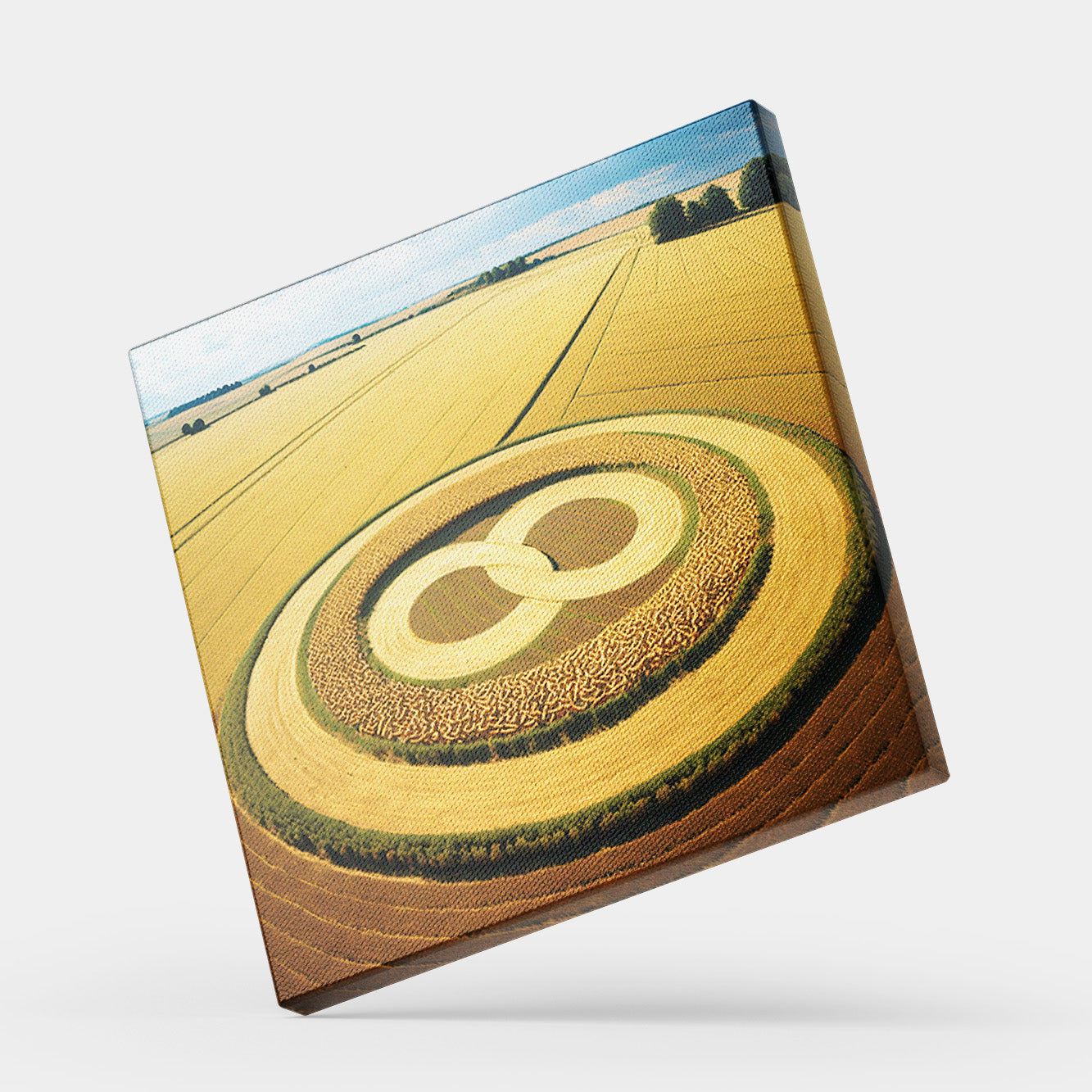 Infinity Symbol Crop Circle Canvas 01 - Nature Wall Art | Sacred Geometry Decor | Free Shipping