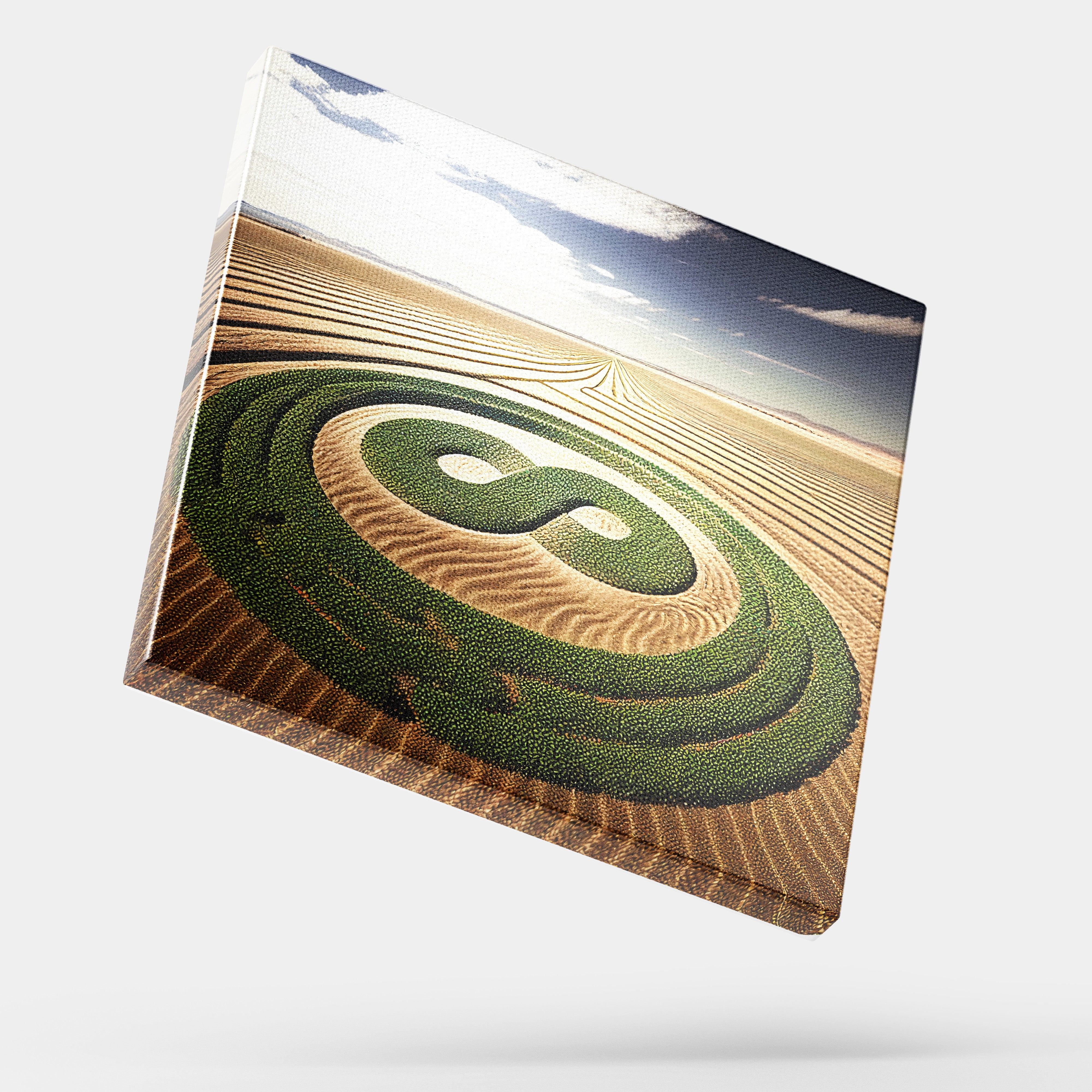 Infinity Symbol Crop Circle Canvas 02 - Nature Wall Art | Sacred Geometry Decor | Free Shipping