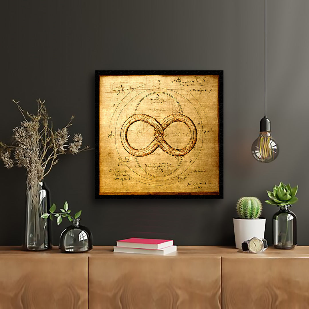 Mathematical and sacred geometry art print showcasing infinite wisdom.