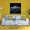 Infinite Horizons – Cosmic Earth View Wall Art | Motivational Infinity Canvas Print | Abstract & Futuristic Decor | Free Shipping