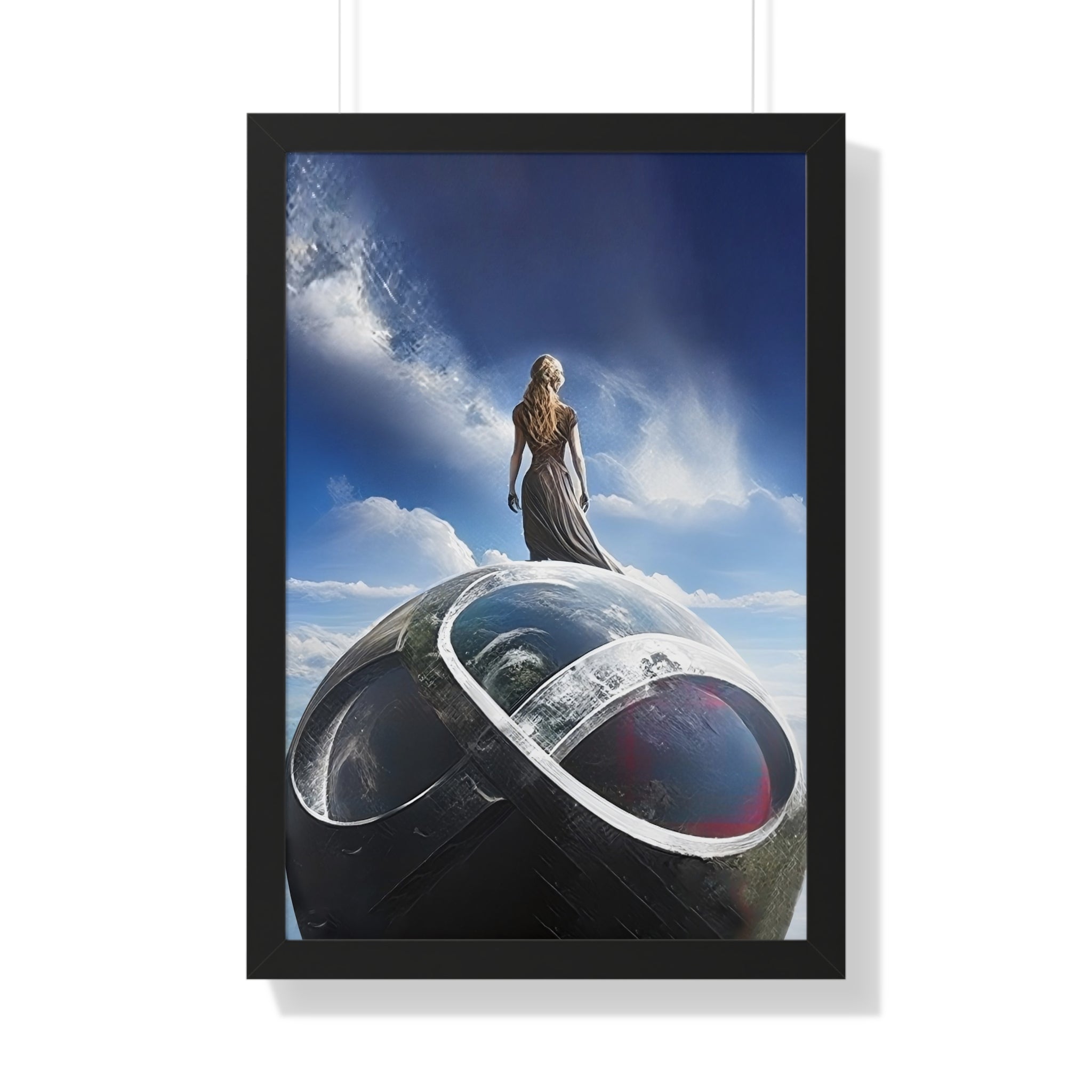 Skyward Infinity – Surreal Vertical Infinity Symbol Poster