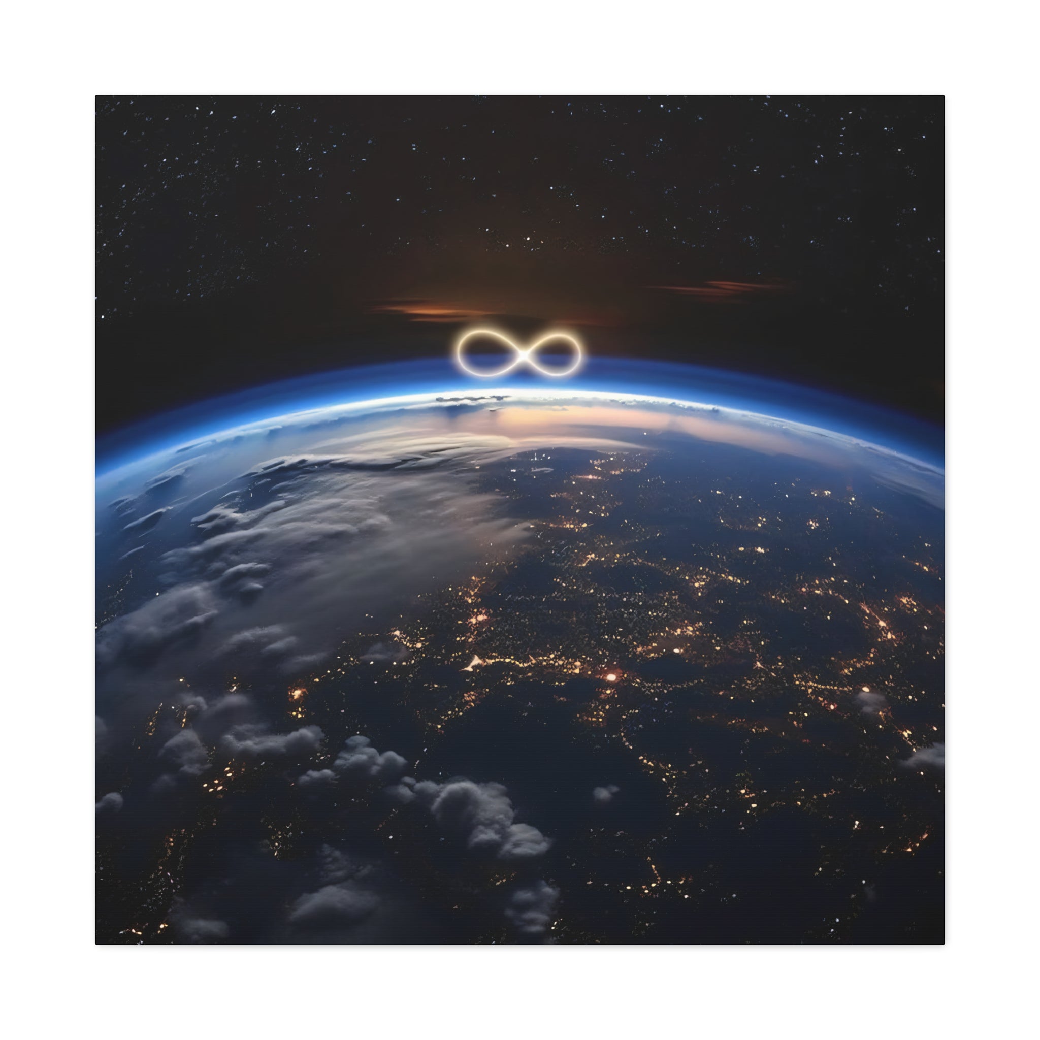 Cosmic Infinity Earth Canvas Poster – Everything Is Possible | Infinite Soldier