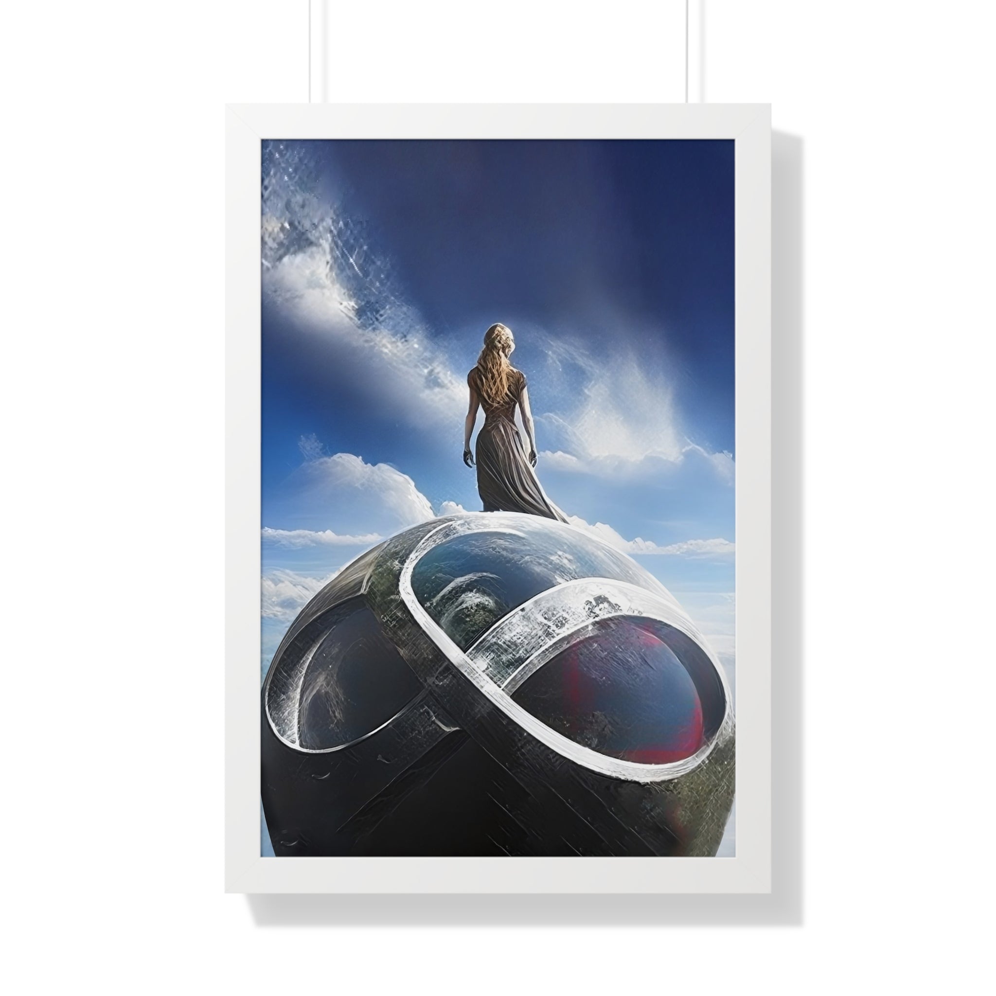 Skyward Infinity – Surreal Vertical Infinity Symbol Poster