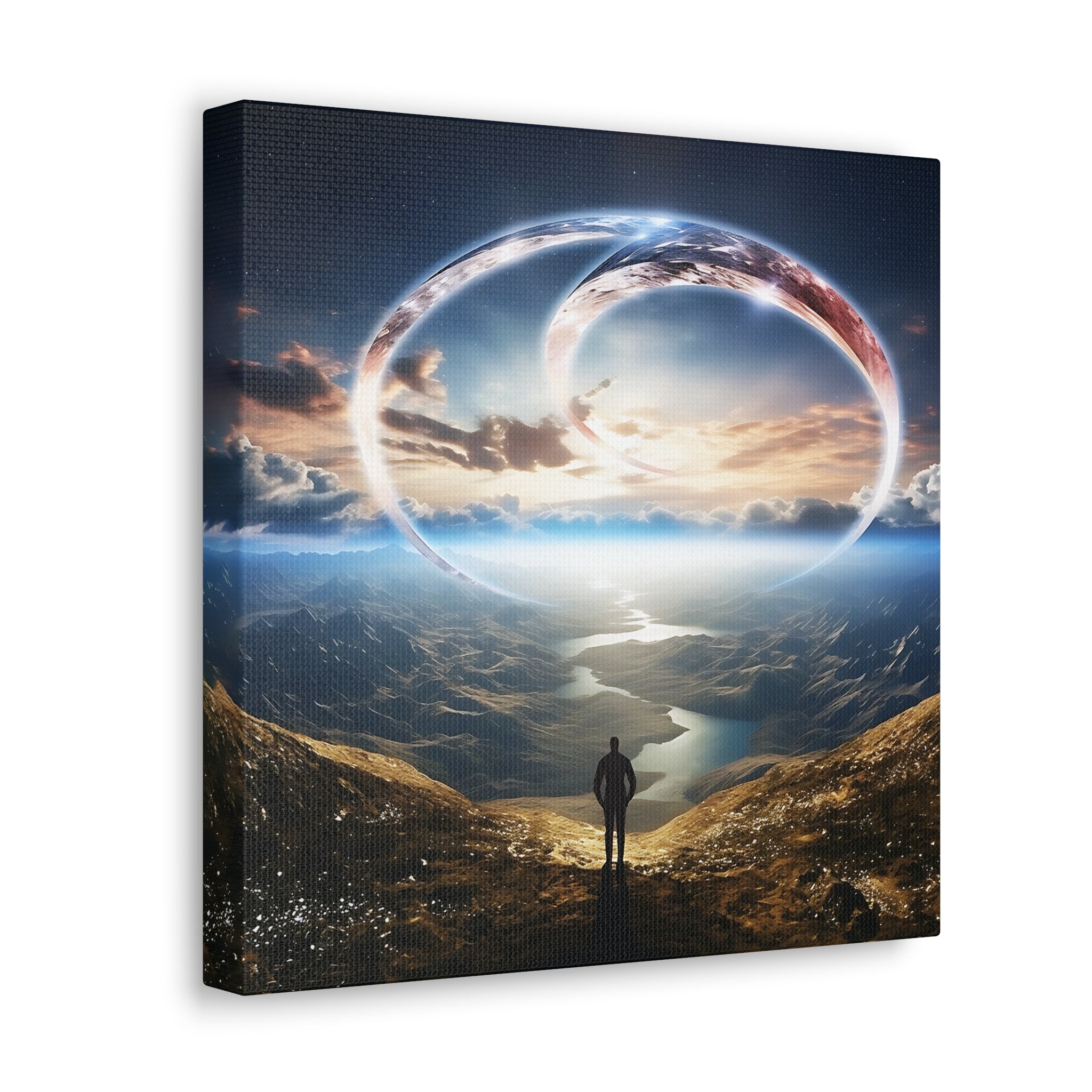 A Stunning Giant & Infinity Light Canvas Art - Modern Inspiration Wall Decor | Free Shipping