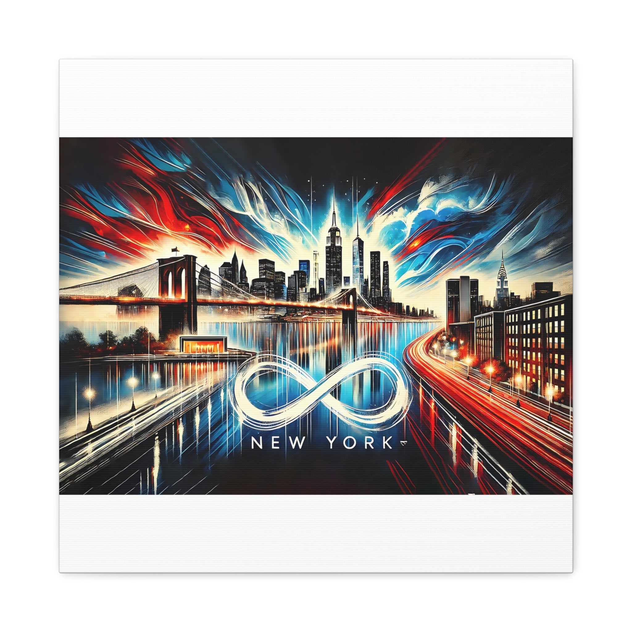 Infinite New York – Vibrant Skyline Canvas Art | Cityscape Decor