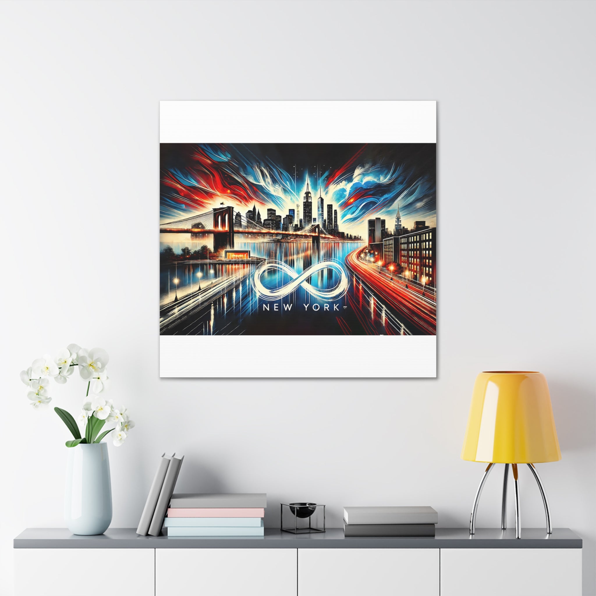 Infinite New York – Vibrant Skyline Canvas Art | Cityscape Decor