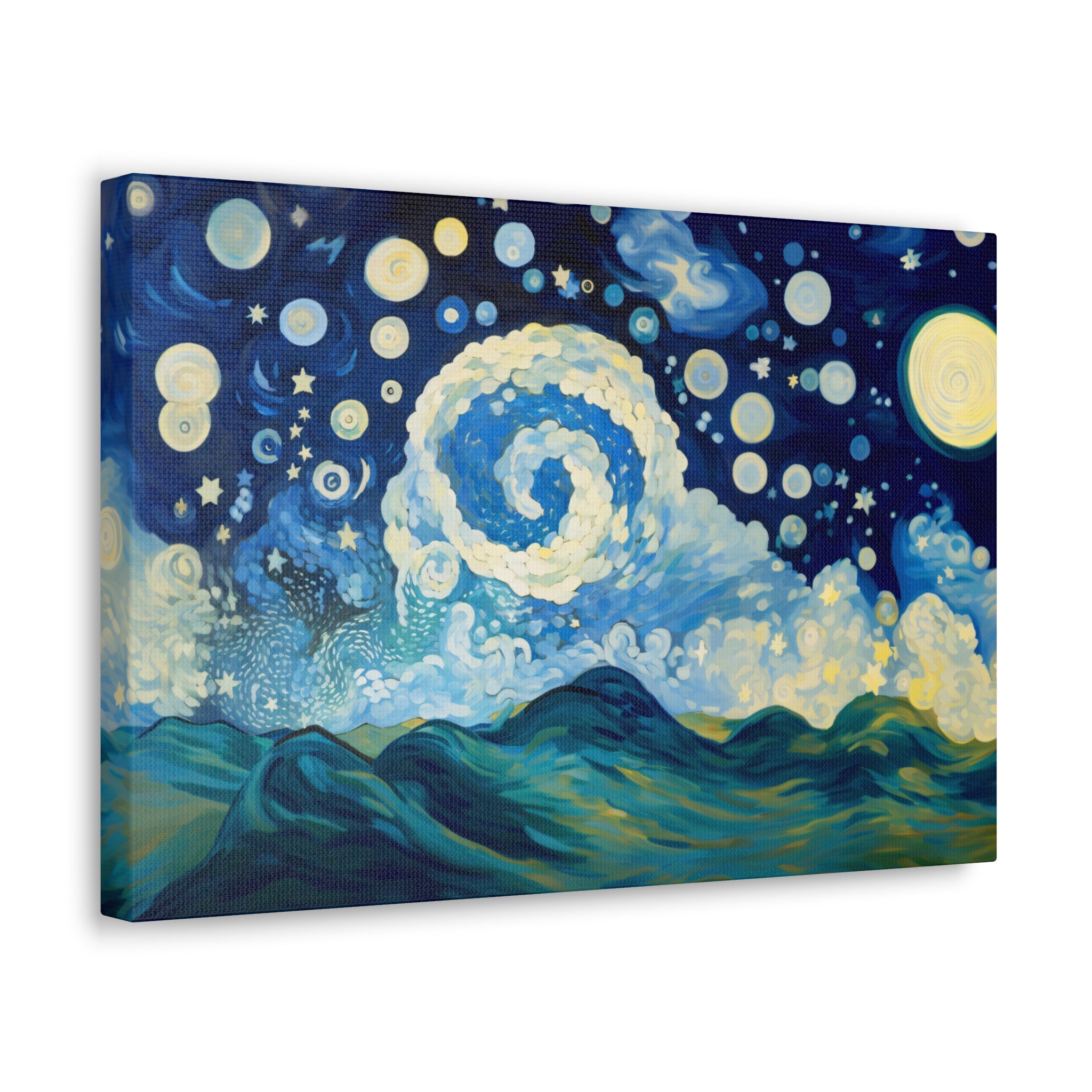 Van Gogh Starry Night Ocean Canvas Wall Art – Abstract Classic Painting Wall Decor | Free Shipping