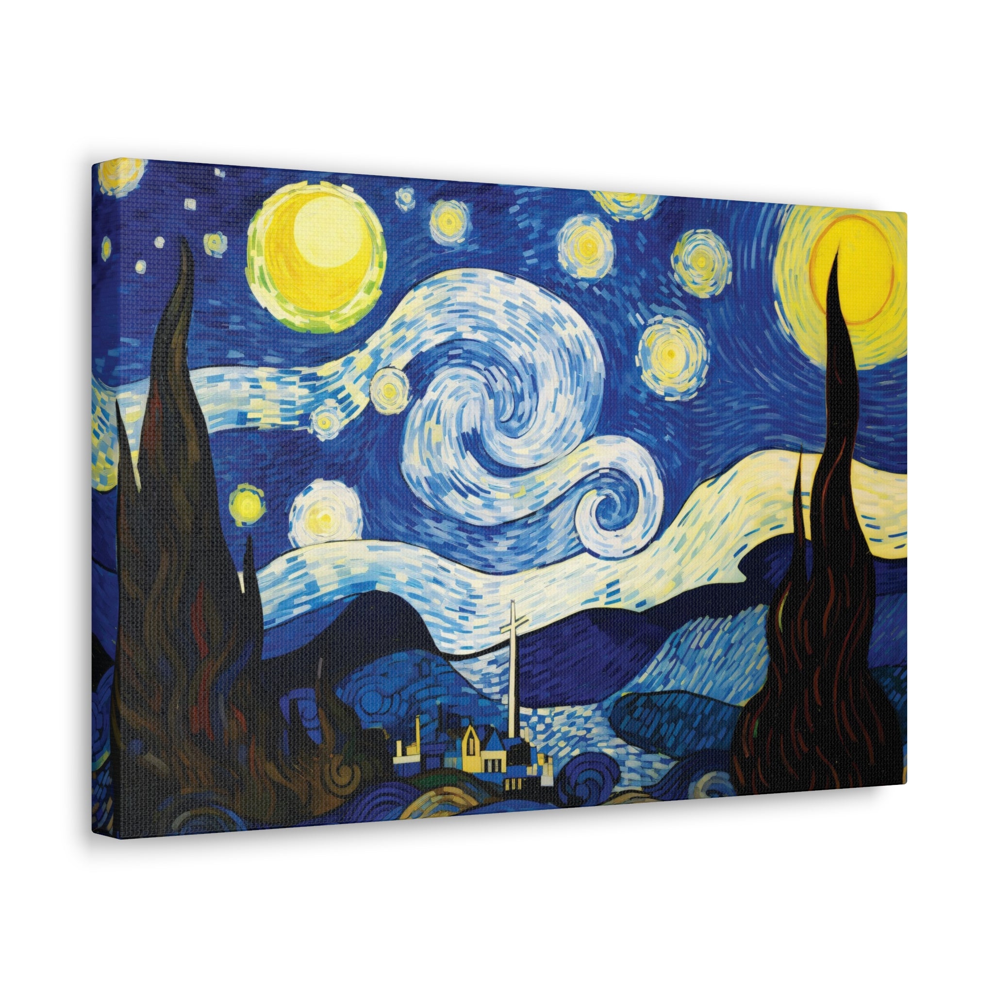 Starry Night Infinity - Van Gogh Inspired Canvas Wall Art | Classic Abstract Art for Inspirational & Motivational Decor | Free Shipping