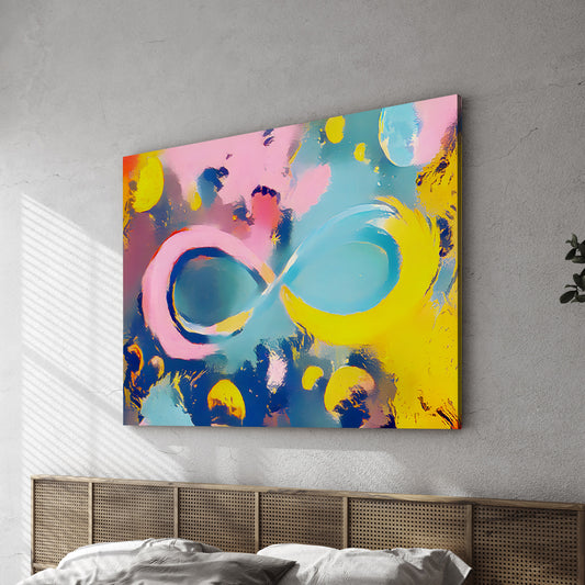 Infinite Galaxy Pop Art Canvas Art Painting, Infinity Wall Art, Canvas Art, Wall Decor, Abstract Prints, Digital Artwork, Canvas Prints