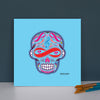 Sugar Skull Canvas Print, Wall Decor, Canvas Painting , Large Wall Art, Abstract Canvas, Digital Artwork, Colorful