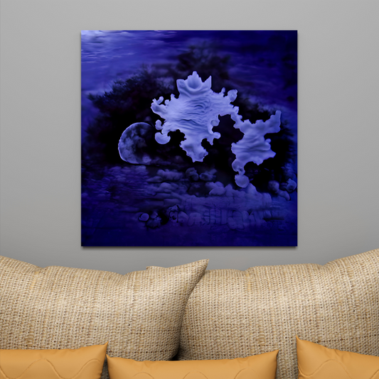 Dreaming On Cloud 9  mandelbrot retroism resin cast telephoto hyperdetailed charcoal drawing