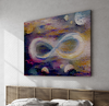 Infinite Galaxy -Pastel Sunset Over the Sea Inspired Infinity Canvas Wall Decor,  Canvas Prints, Art, Wall Decor, Painting, stretched canvas