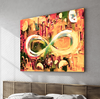 Infinite Galaxy Yellow & Orange, Infinity, Abstract Art, Canvas Wall Art, Wall Decor, Artistic Painting, Digital Artwork, Colorful