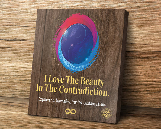 Beauty in Contradiction' Motivational Mounted Canvas Wall Art