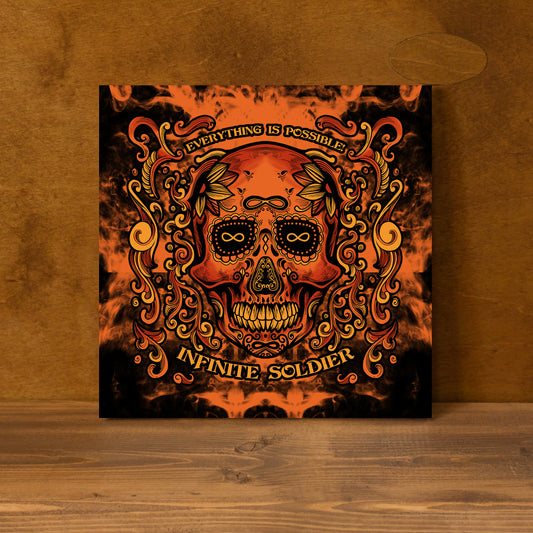 Infinite Sugar Skull Canvas Art, Day Of The Dead Art