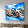 Slide Down Infinite Mountains acrylic art wet brush watercolor