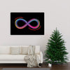 Neon Infinity Symbol Motivational Canvas Art Wall Print & Decor