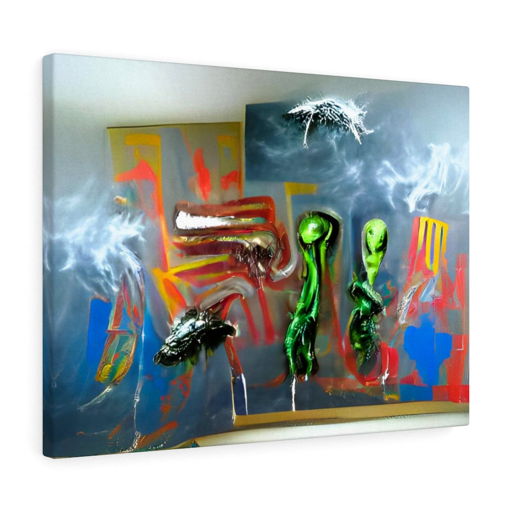 Aliens Smoking A Joint -  Brutalism Hyperrealism Version
