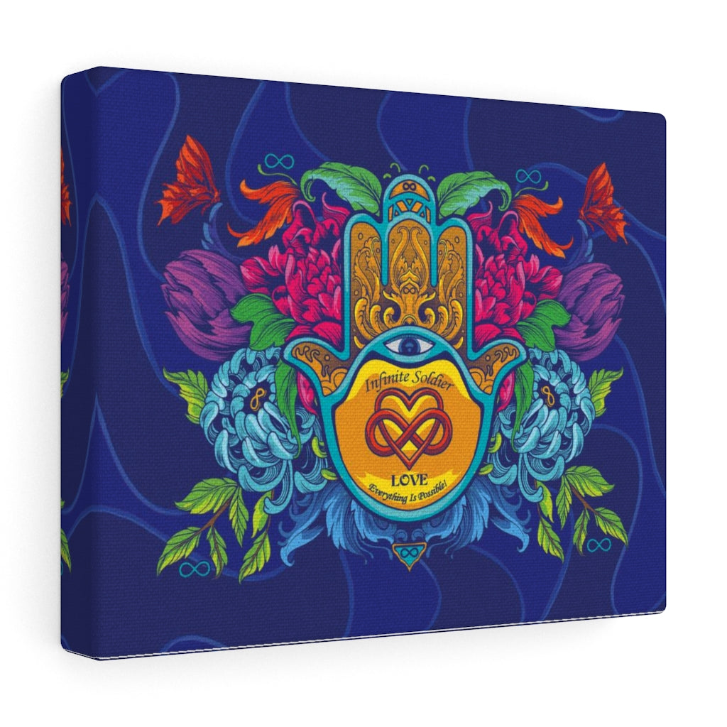 Motivational Canvas Poster - Hamsa Infinity Love